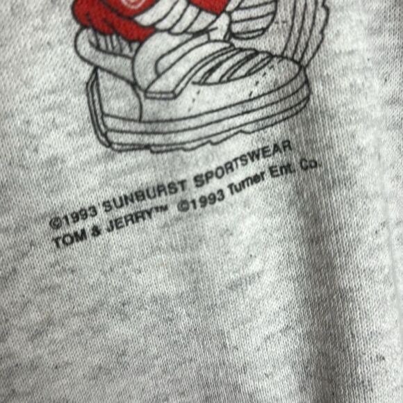 Vintage delta Ohio state 90s Tom and Jerry pullover crew neck sweatshirt size XL - Picture 5 of 12